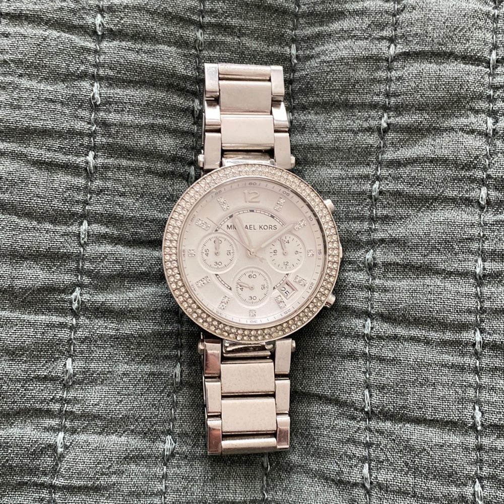 MICHAEL KORS Women's Parker Stainless Steel Watch With Glitz Accents